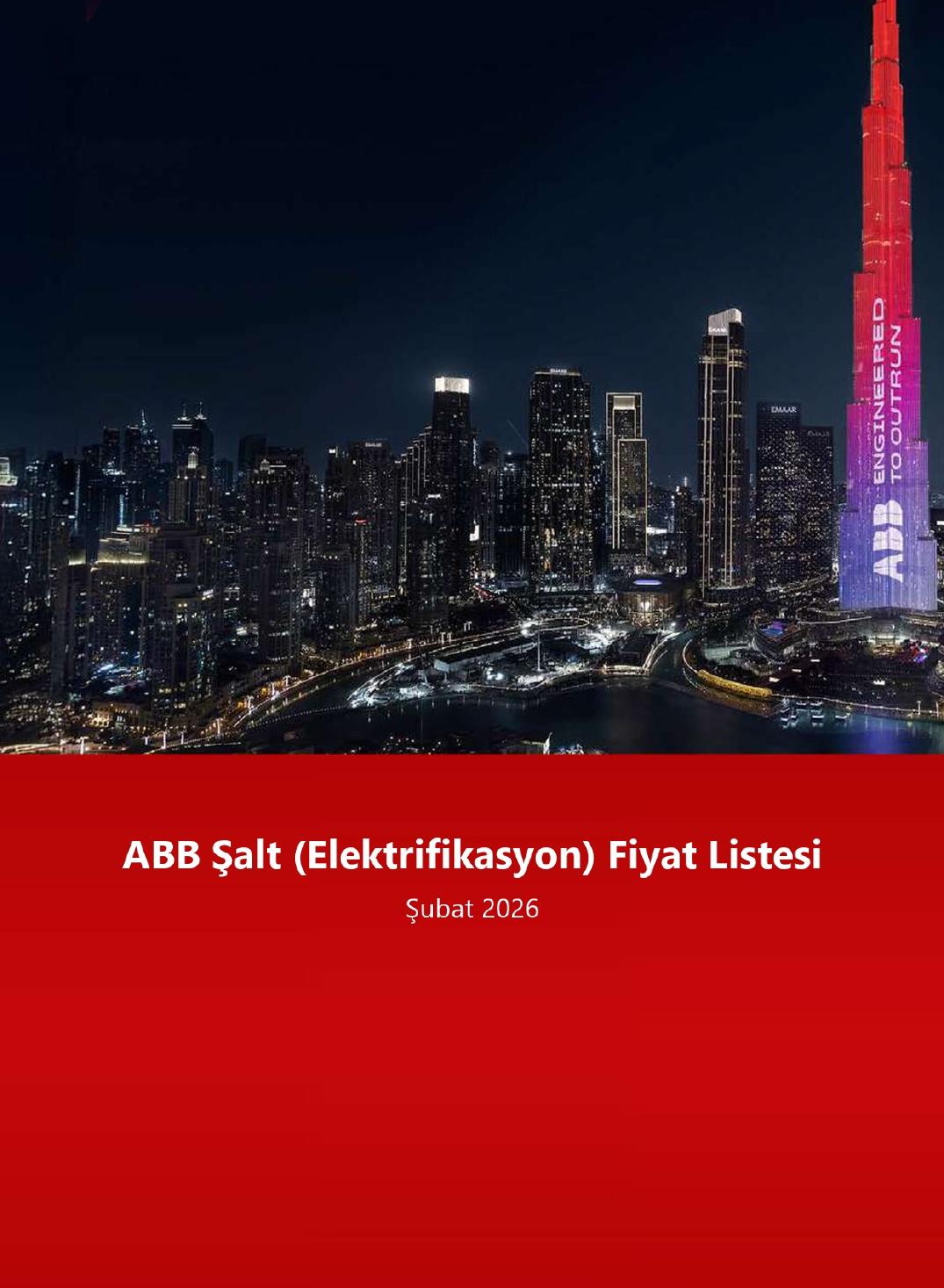 ABB Elektrifikasyon Ürünleri Fiyat Listesi